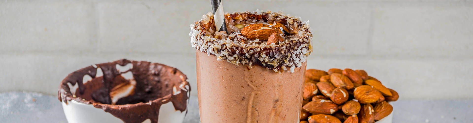 Coconut Chocolate Almond and Banana Custard Smoothie